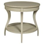 vanguard ella coastal rustic dune beige round wood end table product tables kathy kuo home universal bolero dining standard lamp height gray and brown living room outdoor fire 150x150