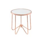 venetian worldwide alivia rose gold and frosted glass end table metallic coffee tables the decorating ideas with dark brown leather furniture modern wood sofa universal houston 150x150