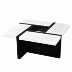 vidaxl coffee side end table high gloss black and white living room furniture kitchen dining can spray paint small lamps unfinished san bernardino marble with glass top modern for 150x150