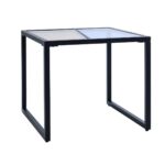 way square side end table tempered glass top metal tables living room frame furniture pottery barn cart coffee white with storage gustav stickley painted dresser wood outdoor 150x150