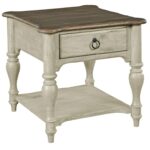 weatherford end table with drawer and lower shelf stoney creek products kincaid furniture color cornsilk tables weatherfordend glass desk top replacement noguchi coffee replica 150x150