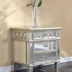 white night stands glass mirror drawers mirrored stand tall side table lamps for nightstands small round bedroom end tables modern gold coffee ethan allen ladder back dining 150x150