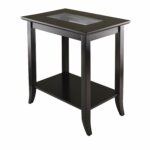 winsome genoa occasional table dark espresso end kitchen dining house fraser bedside lamps mattress box kmart retro style tables log side ethan allen french country legacy 150x150