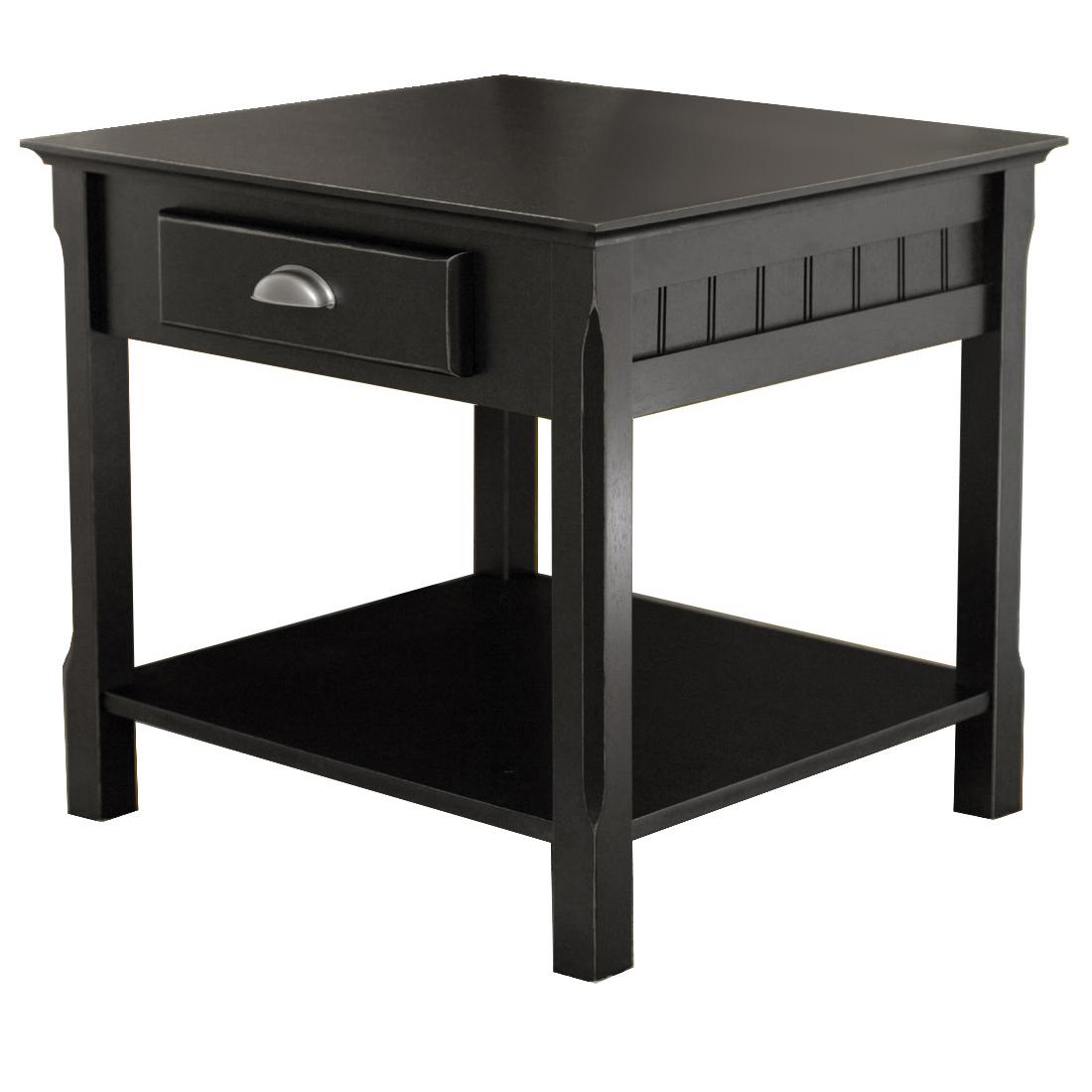 winsome wood end table with drawer and shelf black home one view larger western coffee tables living room decor for brown sofa who makes pottery barn furniture how many inches