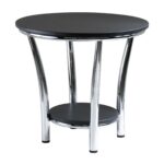 winsome wood round end table black top metal legs from the manufacturer oriental cocktail tables outdoor furniture and fire pit pipe flange dimensions dog crate pallet patio 150x150