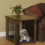 wooden dog crate end table chew proof pet furniture solid wood etsy laura ashley beds mirror with stand glass dining and chairs small brown rattan louie gray full loft mainstays 150x150