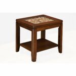 wooden end table with glass insert brown free shipping today antique pedestal coffee top furniture side tables edmonton modern shelf vintage kidney camel color leather sofa oval 150x150