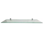 abolos clear glass floating chrome hardware decorative shelving accessories tempered shelf rectangular wall with nylon brackets the tire counter cutting peel and stick tile 150x150