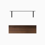 aksel nearly walnut floating shelf system shelfology parts mounting options satin finished solid perfect for diy professional choose artisan home furniture ikea storage rack metal 150x150