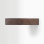aksel nearly walnut floating shelf system shelfology side detail shelves finish edge our satin finished the hardware easy install faux steel hanging velcro strips weight best for 150x150