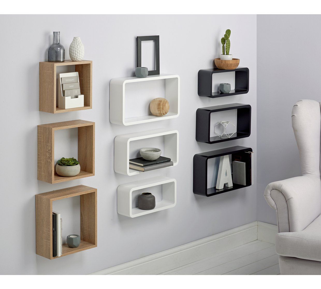 argos home set cubes white wall mounted and floating black shelves entryway shelf fire resistant paint wardrobe shoe hanger custom closet ideas adjustable cabinet supports small
