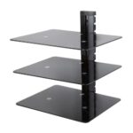 avf wall mounted component shelving bracket shelf mounts floating glass cable ikea besta extra narrow standing cabinet hack mount dvd player holder building french unfinished with 150x150