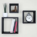 ballucci square cube floating wall shelf set bbl black home kitchen ideas for shelves bedroom screw into stud decorative hooks wood bathroom cabinets ikea hall table skinny 150x150