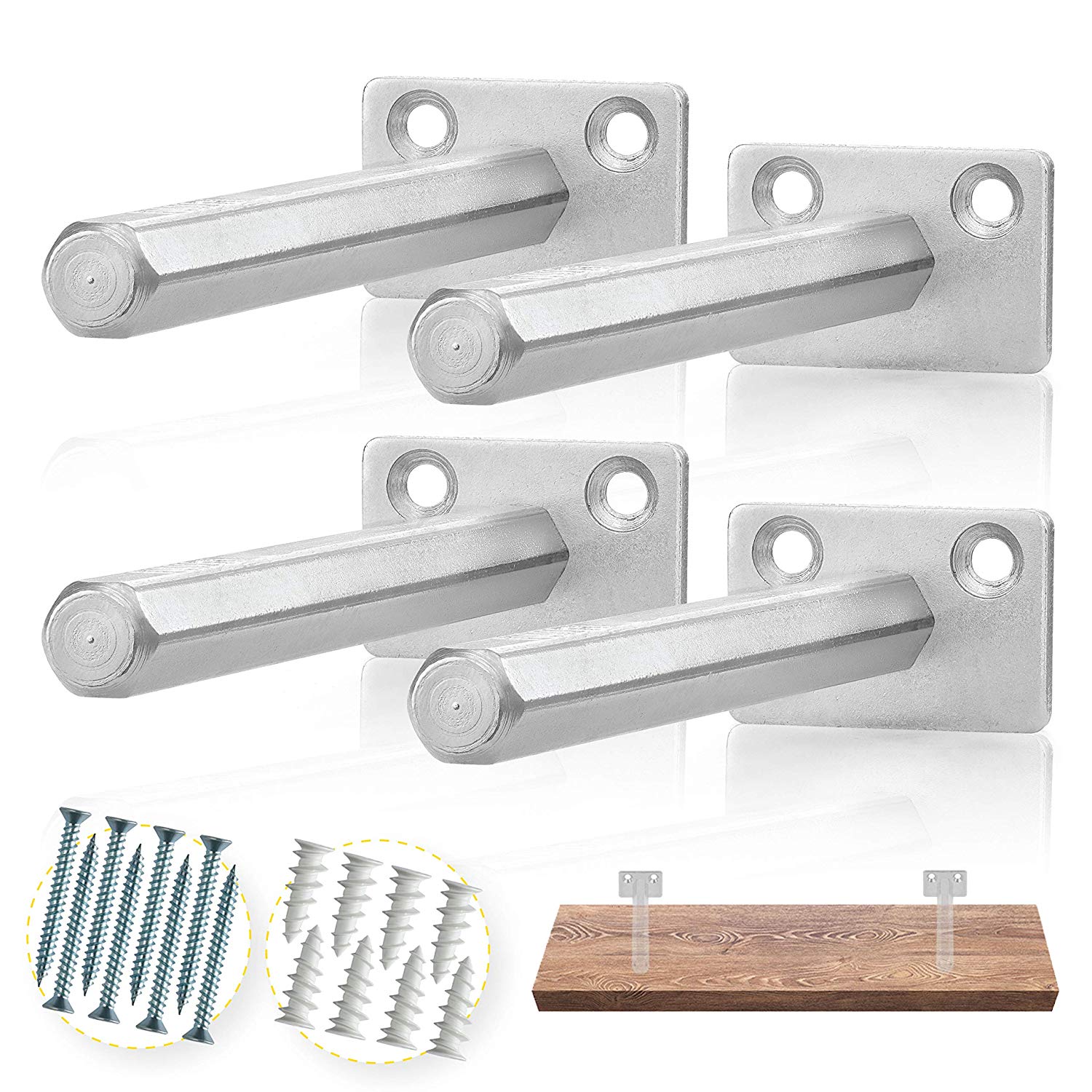 batoda floating shelf bracket pcs galvanized steel xuzl support concealed fixings blind supports hidden brackets for wood shelves mounting drywall with drawer diy adjustable