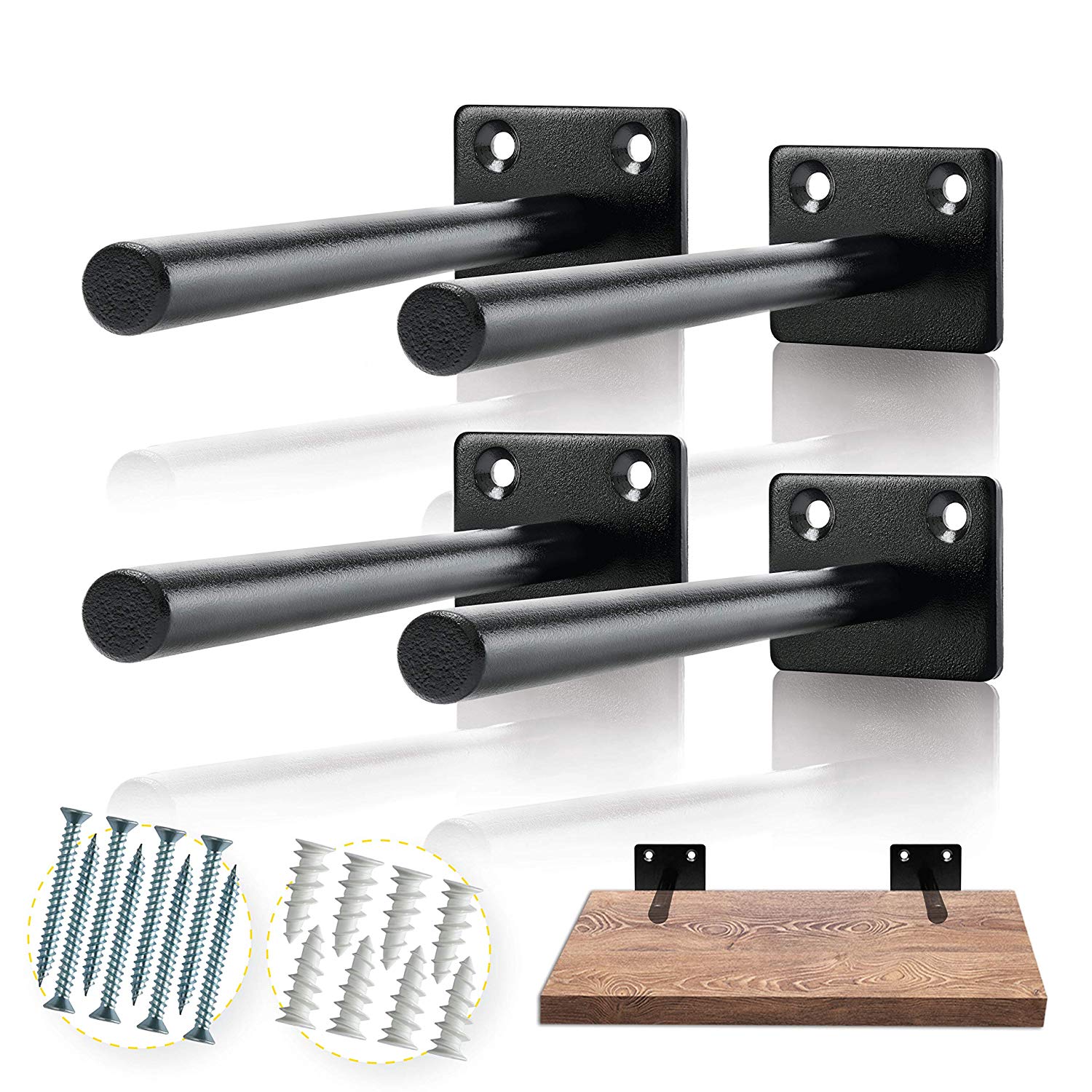 batoda solid steel floating shelf bracket pcs rod post brackets blind supports hidden for wood shelves invisible support any type boot organizer ikea long thin beam inch deep