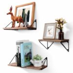 bayka floating shelves wall mounted set rustic bathroom wood for living room bedroom home kitchen cabinet with open small shelving ideas white bookshelf entryway shelf hooks and 150x150