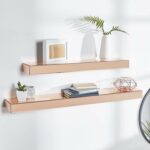 beautify set rose gold mirrored glass shelves floating wall shelf display ledges storage for bedroom living and hallway hardware entryway bench free organizing with command hooks 150x150