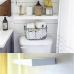 best diy floating shelves and bathroom ideas bathrooms double basin sink chunky reclaimed wood closet factory small storage shelf unit garage white wall with pegs lime green ikea 150x150