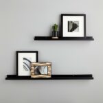 black ledge wall shelves the container shelf ture floating diy pipe room essentials bookcase instructions kitchen storage and shelving small garage solutions for books pottery 150x150