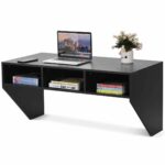 black wall mounted floating desk console shelf computer modern mount storage kitchen dining ikea box shelves white metal shelving unit portable island bar television component 150x150