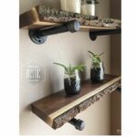 black walnut live edge shelves from nikolausrusticwoodwork pipe floating with gas base small glass shelf wall towel storage racks kitchen counter corbels hung dressing table 150x150