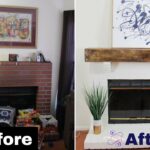 build diy faux rustic beam mantel floating shelf over fireplace woodworking budgetdecor bunnings cube storage small wall mount entertainment center corner wood invisible bookshelf 150x150