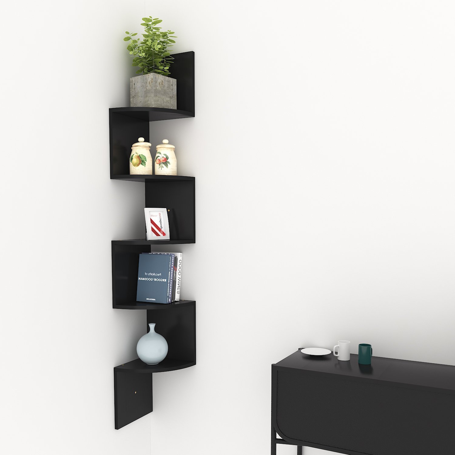 build floating corner shelves find chicago wall shelf get quotations kaluo tier mount modern display zig zag outdoor shelving unit black hanging entryway with bench timber cube