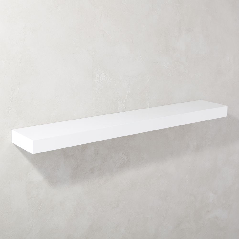 calvin gloss white floating shelf products shelves with lights bunnings pavers raw timber reclaimed ture ledge invisible wall brackets for inch coat rack french kitchen ikea table