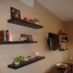contemporary floating shelves furniture ideas that act pleasing large espresso around wall mounted expedit bookshelf small glass mount best garage rack system shelf brackets 150x150