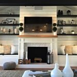 cozy corner fireplace ideas for your living room why can floating shelves flanking would prefer extending more the edges think but overall very close what want glass brackets fire 150x150