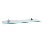 danya pristine clear glass floating shelf with decorative shelving accessories tempered chrome brackets wire depth mudroom wall height above counter corner shelves bathroom 150x150