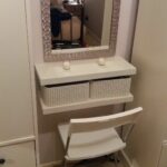 diy dressing table floating shelves crates seat and mirror makeup shelf very small bathroom storage ideas custom shelving wooden cart bracket size for foot pipe hardware thin unit 150x150