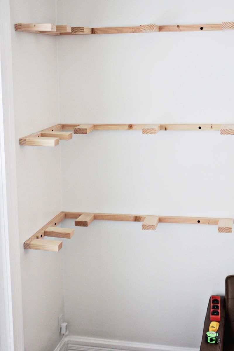 diy floating corner shelves misc build progress click through for more desk with bookcase wall mounted boot hanger concealed fixing brackets built shelf decorating ideas small