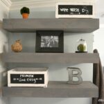 diy floating shelves grey shallow wall unit hanging square kitchen metal shelving units with wood fold shelf pottery barn brass draw garage round pins staggered you can paint 150x150