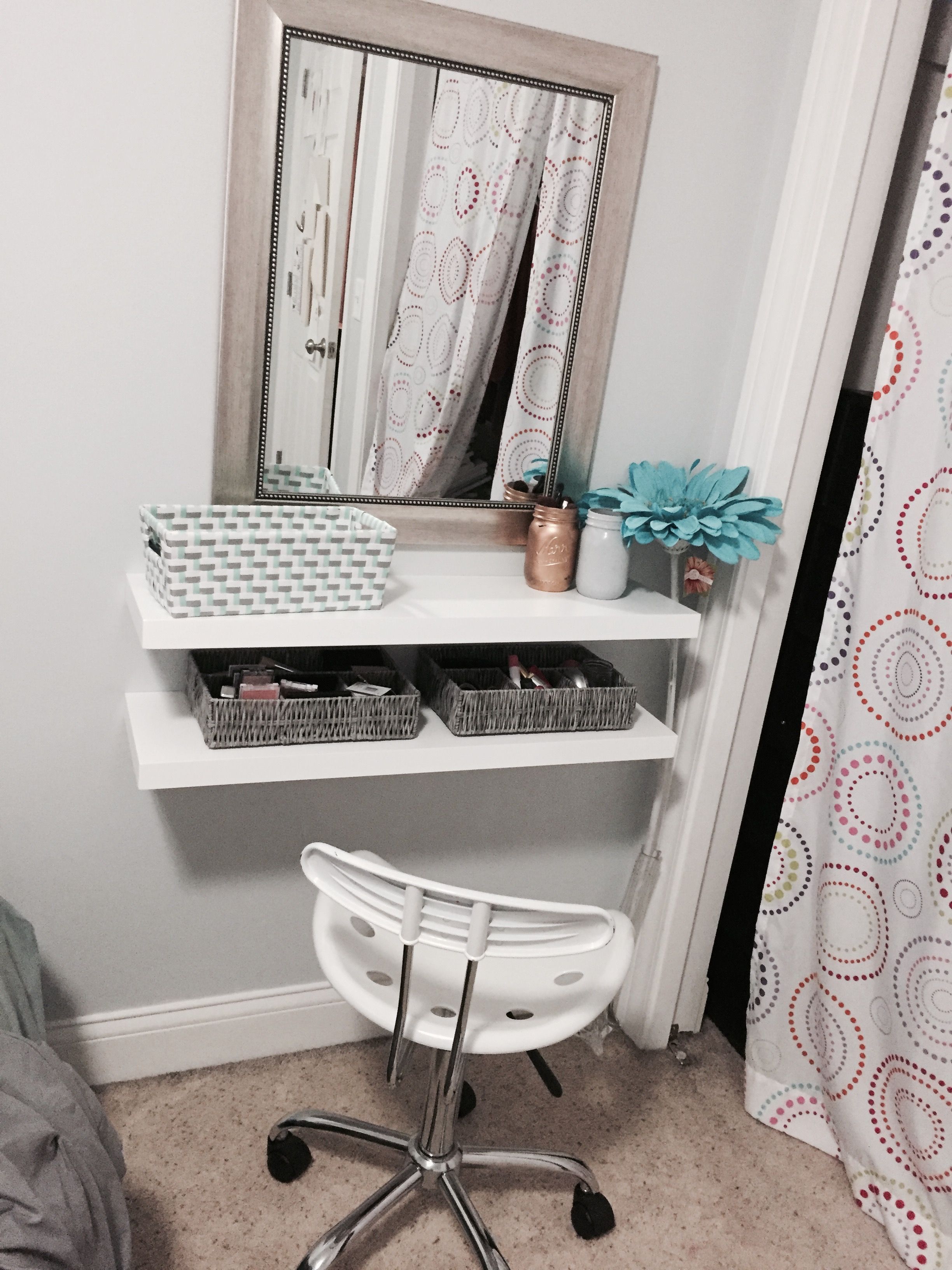 diy floating shelves makeup vanity room decor shelf heavy duty garage storage ikea lack bracket bookshelf gun cabinet shelving unit cover bathroom with open entryway hanging wall