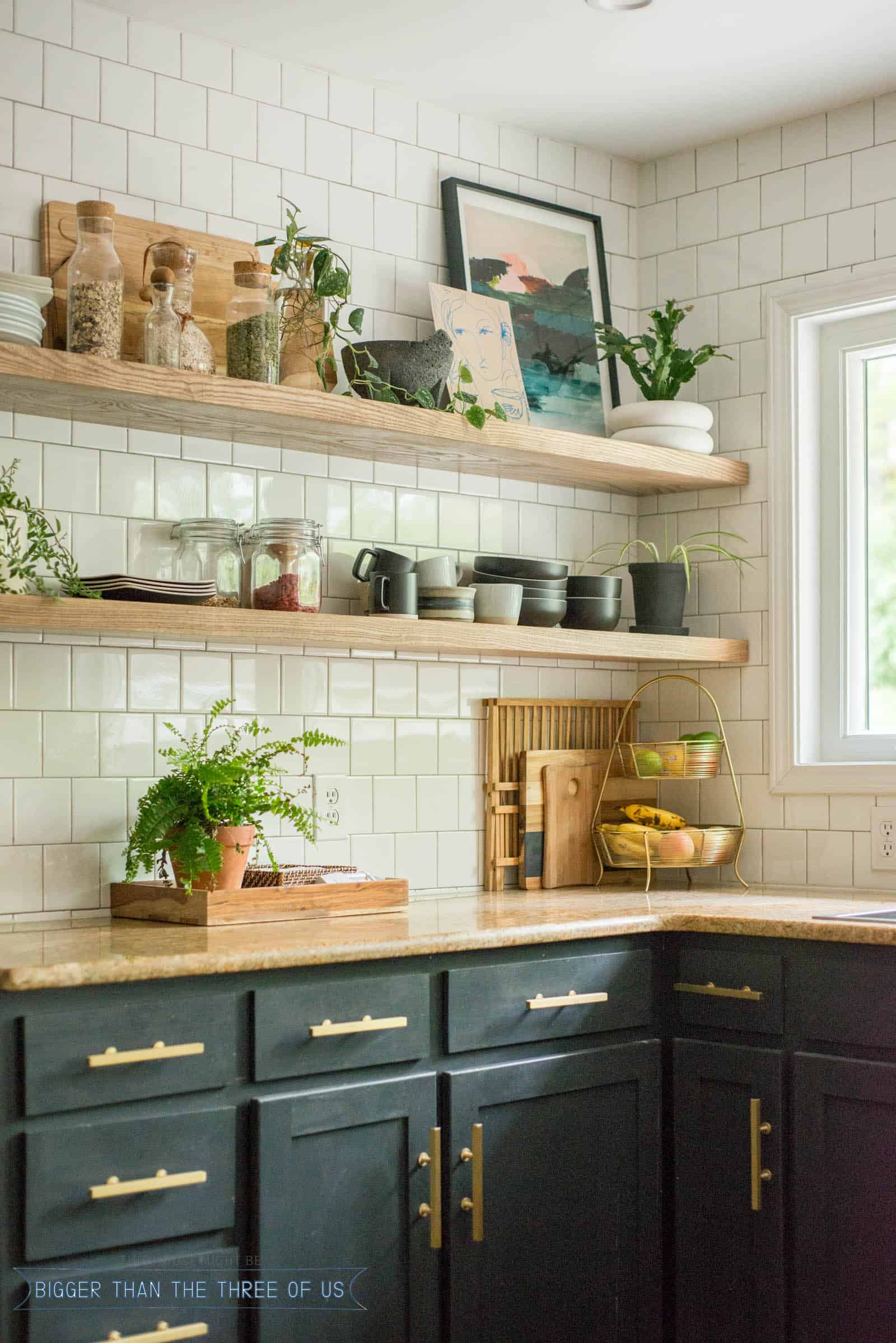 diy open shelving kitchen guide bigger than the three floating shelves that hold lot weight small corner pantry bar support brackets storage rack shaped shelf command mirror