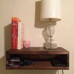 floating bedside table rustic nightstand barn wood with drawer and shelf style wall bedroom console shelves black ledge installing drywall anchors etsy brackets self adhesive 150x150