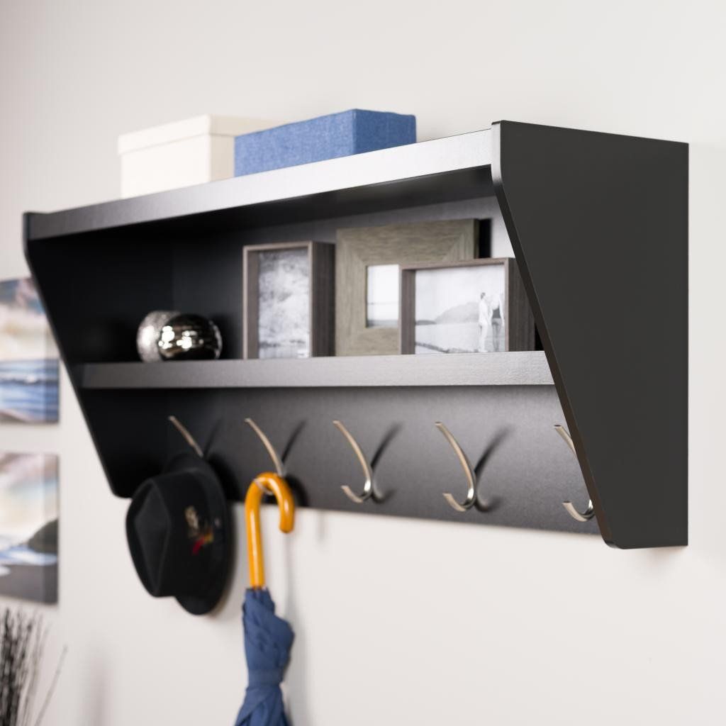 floating entryway shelf coat rack black shelves prepac with bench espresso whole furniture brokers bookshelves nursery bunnings white mantle piece wood chaise sofa sturdy hanging