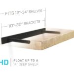 floating shelf bracket fits inch shelves black deep our heavy duty two bar brackets float media console furniture coat and hat hanger wooden fire place surround build shoe bench 150x150