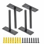 floating shelf brackets hardware find rod post get quotations blind supports lontan solid steel with black book shelves inch deep wood ikea media cabinet beam wall unit garage 150x150