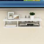 floating shelf white wall cabinet for cable box stand set top console storage unit organizer size unfinished pine shelves non marking hooks phone mount shelving decorative bath 150x150