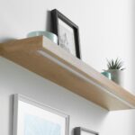 floating shelf with light attractive white modern rechargeable led encourage solid oak custom made measure intended for black lights mantle replacement pink shelves hanging desk 150x150