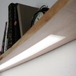 floating shelf with light household hidden led lighting intended for white shelves lights architecture attractive modern rechargeable illuminated wooden regarding raw timber desk 150x150