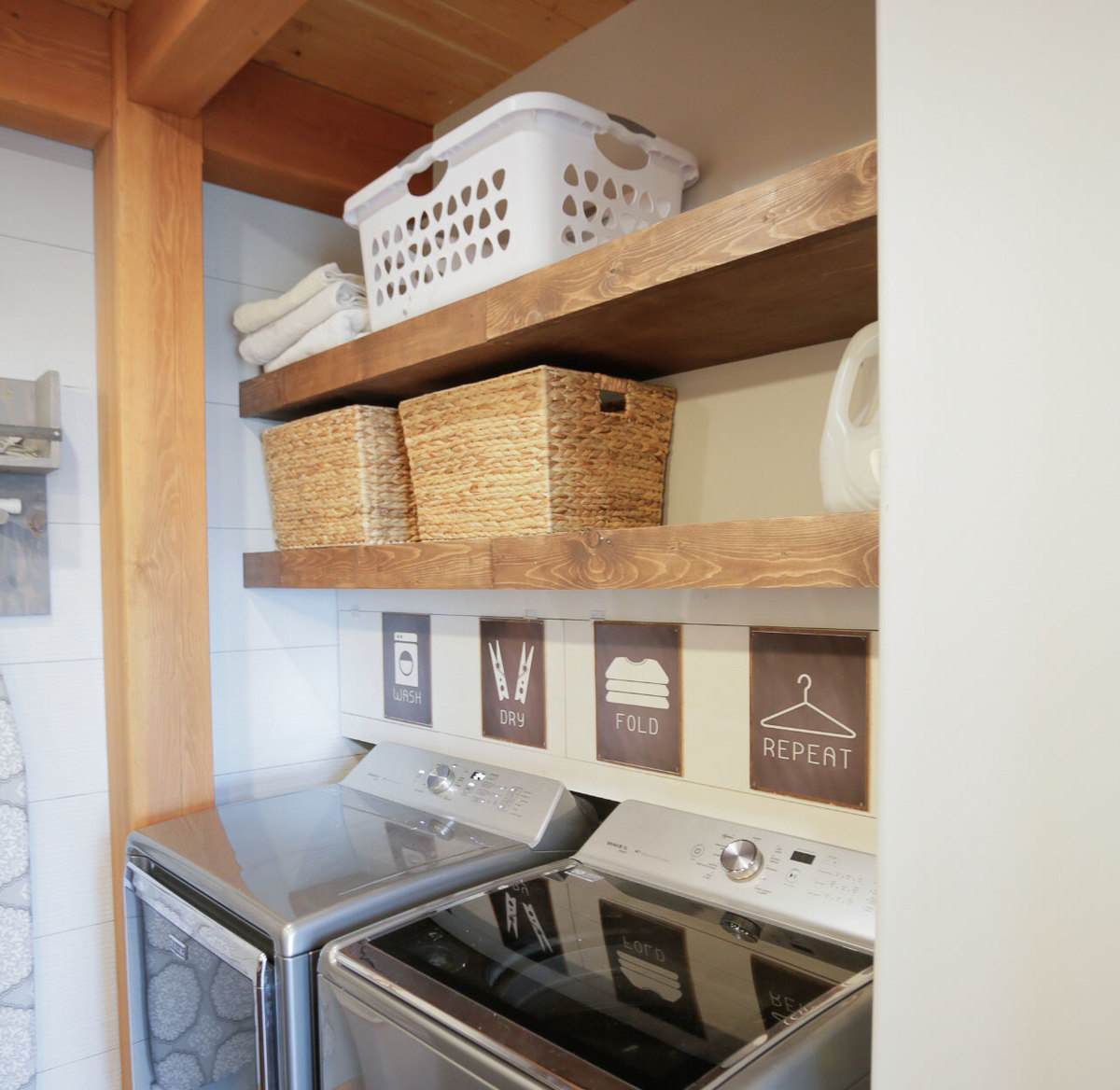 floating shelves pull out drying racks and hanging rods ana white rack laundry room diy but with this small space couldn live myself the didn something that big issue oak cube