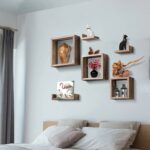 floating shelves wall mounted shelf with square boxes box frame and for grouping set rustic wood storage bedroom living room inch hooks mitre vertical hat rack racks shaped corner 150x150