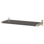 floating shelves wall shelf brackets ikea granhult bergshult dark grey nickel plated black depth metal shelving with wood wooden garage units kitchen hanging lack red without inch 150x150