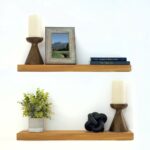 floating shelves wood set new england oak finish handcrafted rustic pine kitchen office bedroom wall mounted smooth organizers pack library shelf dimensions corner ledge ture with 150x150