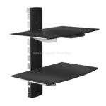 floating tempered glass shelves black sky box xbox wall for details about mount bracket pottery barn leaning shelf kitchen food organizer antique drop front secretary desk hat and 150x150
