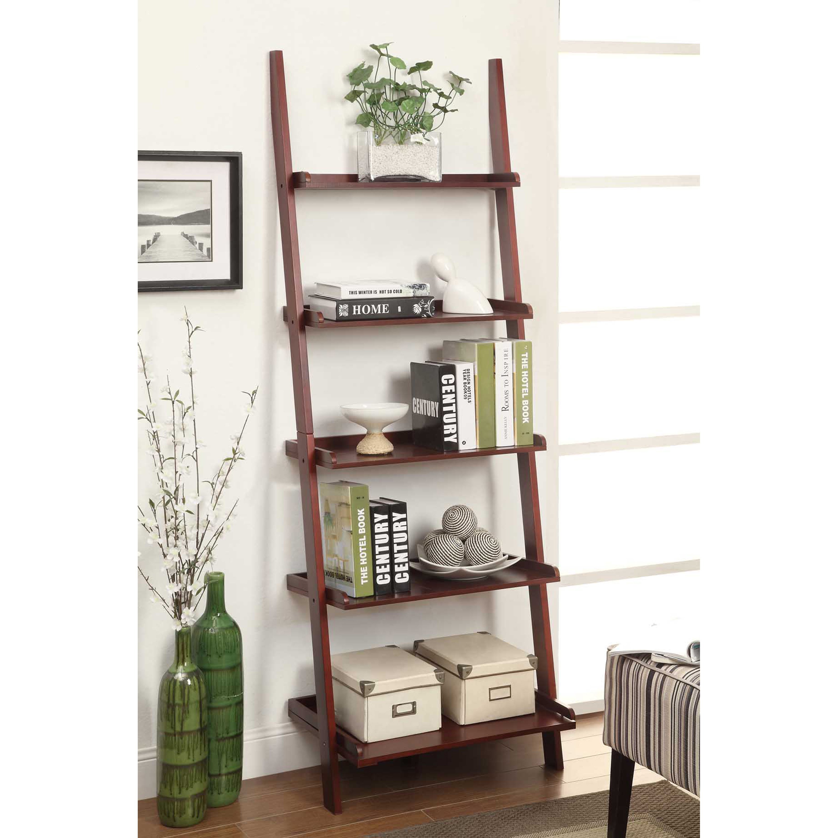 furniture fancy leaning bookcase for your book organizer idea ladder bookcases skinny shelf bookshelf narrow cases rustic lean floating shelves canadian tire crown molding wall