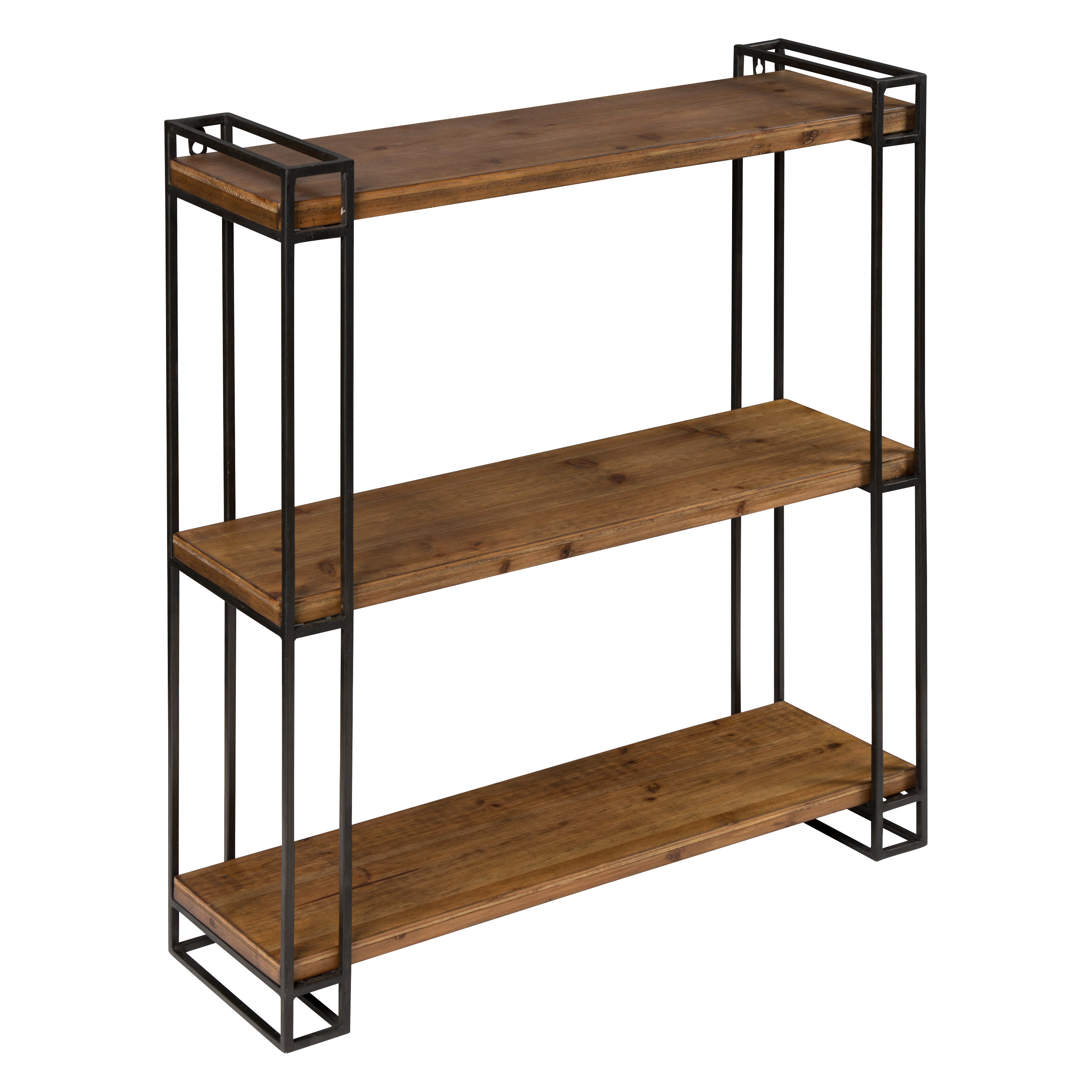 gracie oaks mcclaine wood and metal floating wall shelf reviews black shelves with doors ikea stereo kitchen closet racks contemporary corner shelving unit mounted storage sticky